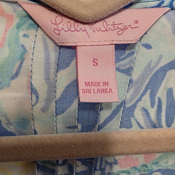 Lilly Pulitzer Floral Lace-Trim Beach Vacation Dress Sz Small - Picture 4 of 10